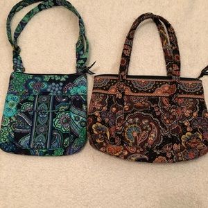 Lot of 2 Vera Bradley Hand Bags Purses Totes